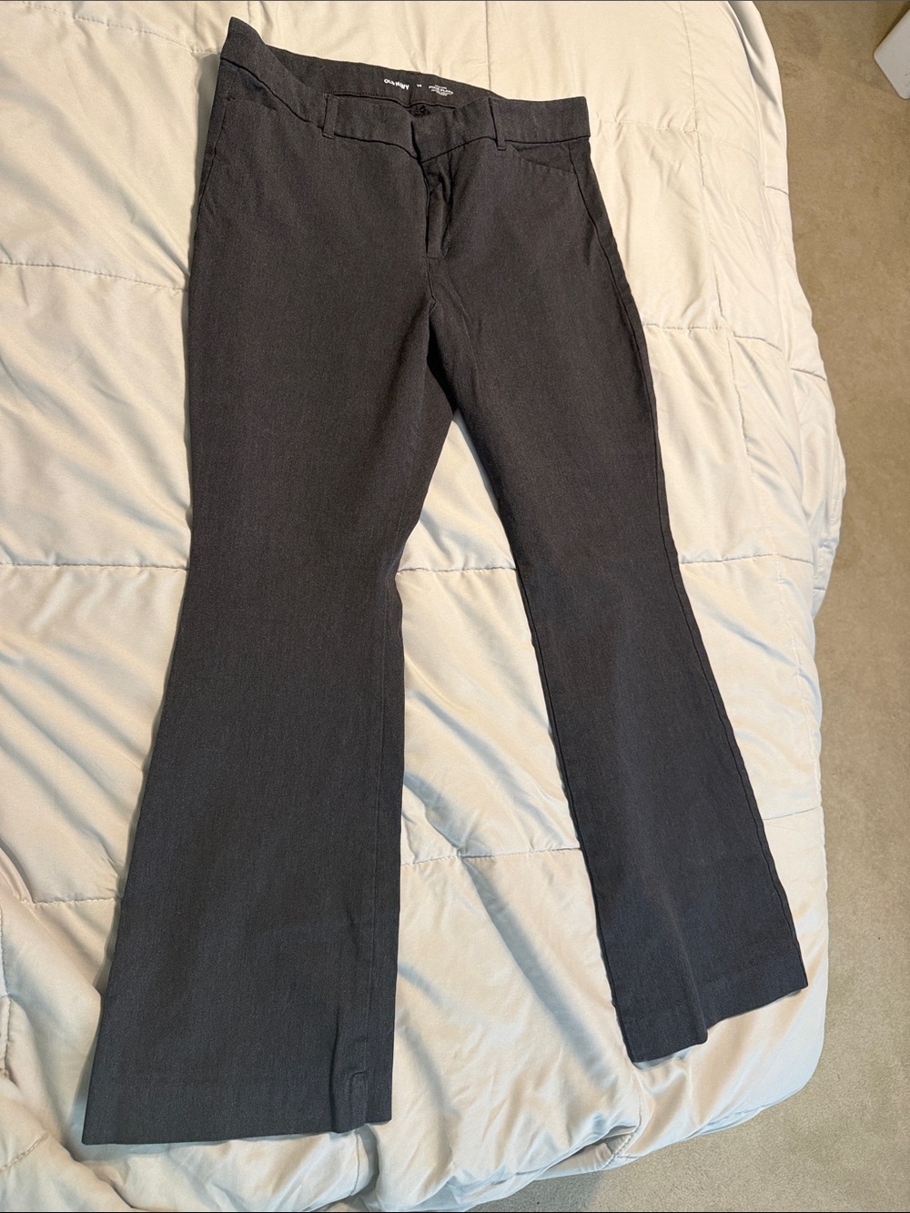 Gray flare dress pants